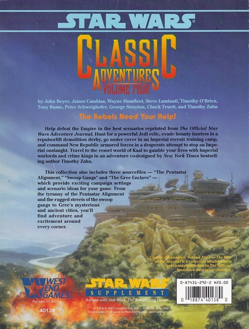 Star wars D6 - Classic Adventures - Volume Four (B-Grade) (Used) (Eng)